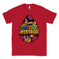 Red teardrop Hispanic Heritage Classic Tee - BundleAndBundleShop