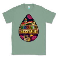 Sage teardrop Hispanic Heritage Classic Tee - BundleAndBundleShop