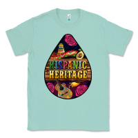 Seafoam teardrop Hispanic Heritage Classic Tee - BundleAndBundleShop