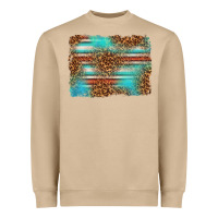Serape And Leopard Background Heavyweight Sweatshirt | Teevron