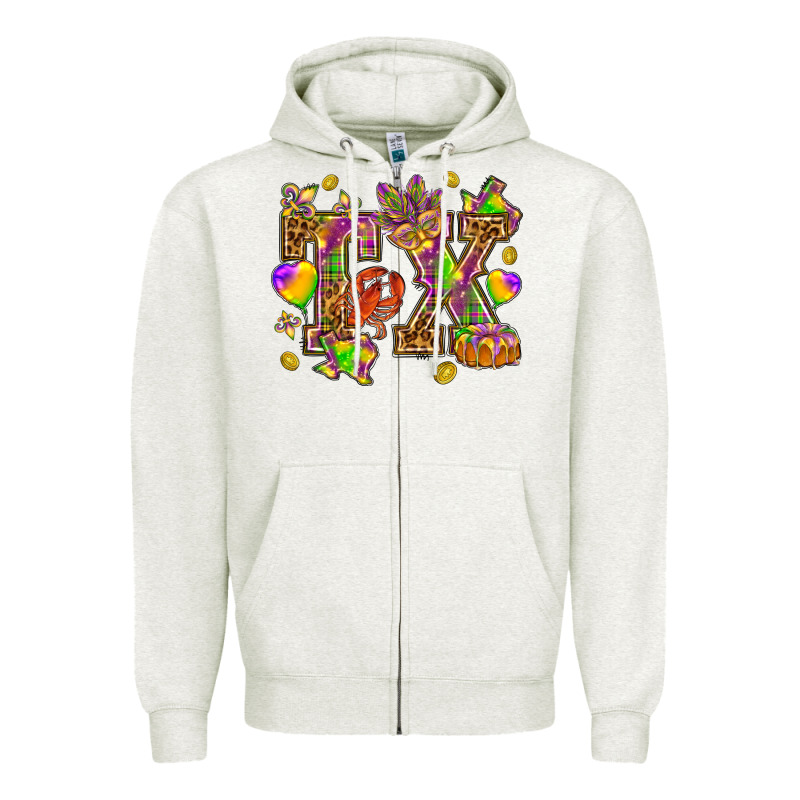 Texas Mardi Gras Zipper Hoodie by HowdyJamesFarm | Teevron