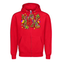 Red Texas Mardi Gras Zipper Hoodie - HowdyJamesFarm