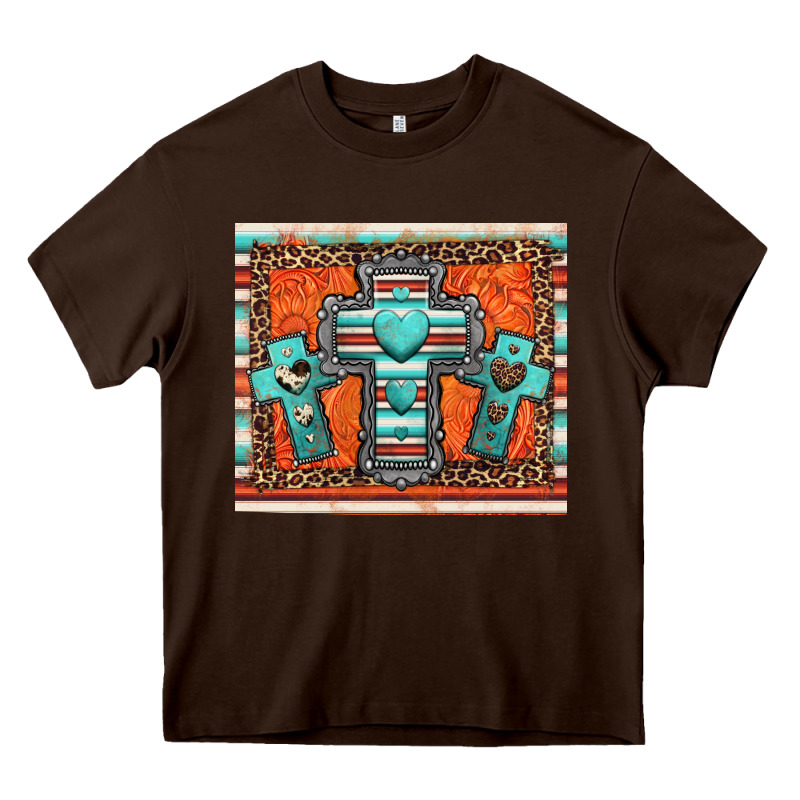 Turquoise Gemstone Crosses Heavy Core Tee by Jasminsmagicworld | Teevron