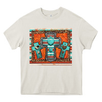 Cream turquoise gemstone crosses Heavy Core Tee - Jasminsmagicworld