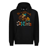 Black the world needs more cowboys Premium Hoodie - OliviaCreatesArt