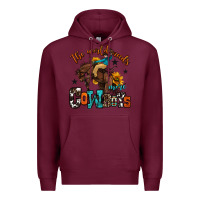 Burgundy the world needs more cowboys Premium Hoodie - OliviaCreatesArt