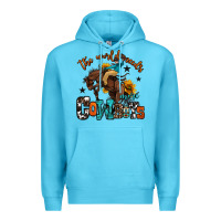 Ocean Blue the world needs more cowboys Premium Hoodie - OliviaCreatesArt