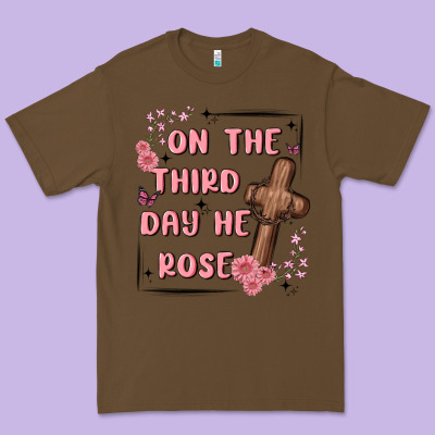 On The Third Day  He Rose Premium Tee Designed By Maliassmallbusiness