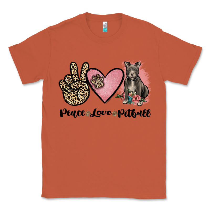 Peace Love Pitbull Classic Tee by JahusDesignShop | Teevron