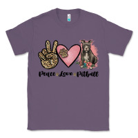 Lavender peace love pitbull Classic Tee - JahusDesignShop