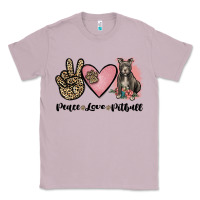 Lilac peace love pitbull Classic Tee - JahusDesignShop