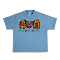 Pebble Blue peace love lupita Urban Heavy Tee - JahusDesignShop