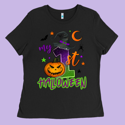 My First Halloween Ladies Tee Designed By Nancycooperartshop