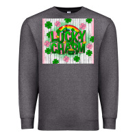 Charcoal Heather lucky charm st patricks Premium Sweatshirt - FaDigitalArtStudio