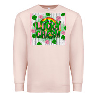 Pale Pink lucky charm st patricks Premium Sweatshirt - FaDigitalArtStudio