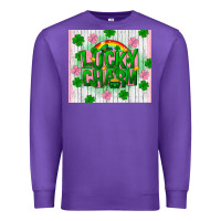 Purple lucky charm st patricks Premium Sweatshirt - FaDigitalArtStudio