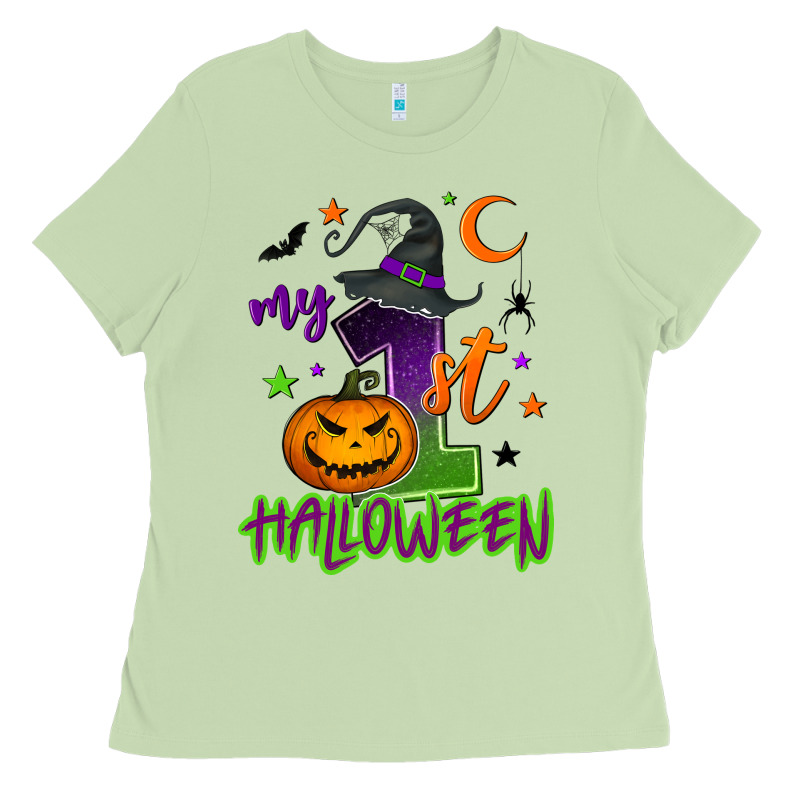 My First Halloween Ladies Tee by NancyCooperArtShop | Teevron