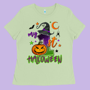 My First Halloween Ladies Tee Designed By Nancycooperartshop