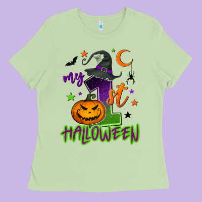 My First Halloween Ladies Tee Designed By Nancycooperartshop