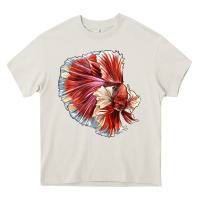 Cream Betta Fish Heavy Core Tee - LillyAllenDesigns