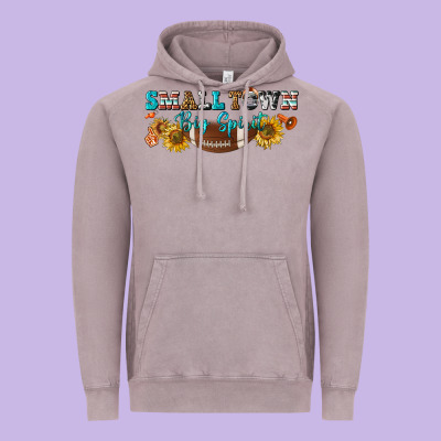 Small Town Big Spirit Vintage Hoodie Designed By Bundleandbundleshop