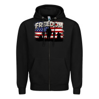 Black Freedom 4th of july Zipper Hoodie - CowGirlArtShop