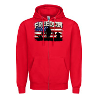Red Freedom 4th of july Zipper Hoodie - CowGirlArtShop
