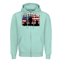 Seafoam Freedom 4th of july Zipper Hoodie - CowGirlArtShop