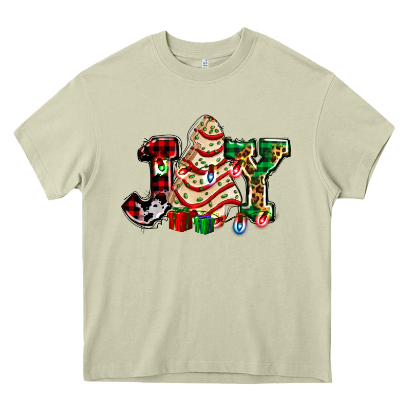 Joy With Christmas Tree Cake Ado Heavy Core Tee by AdoDesignShop | Teevron