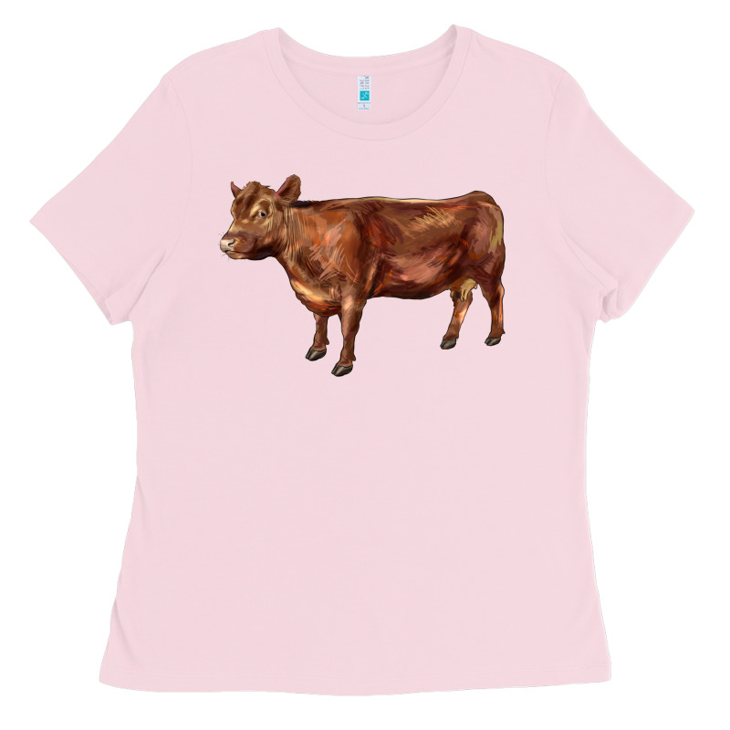 Red Angus Cow Ladies Tee by LillyAllenDesigns | Teevron