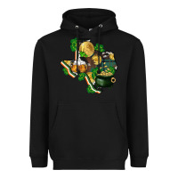 Black texas map st patricks day Heavyweight Hoodie - FaDigitalArtStudio