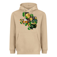 Mushroom texas map st patricks day Heavyweight Hoodie - FaDigitalArtStudio