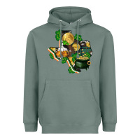 Sage texas map st patricks day Heavyweight Hoodie - FaDigitalArtStudio
