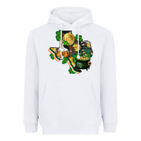 White texas map st patricks day Heavyweight Hoodie - FaDigitalArtStudio
