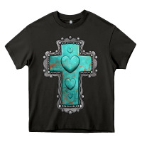 Asphalt turquoise gemstone cross Heavy Core Tee - Jasminsmagicworld