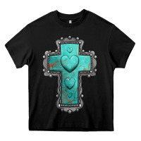 Black turquoise gemstone cross Heavy Core Tee - Jasminsmagicworld