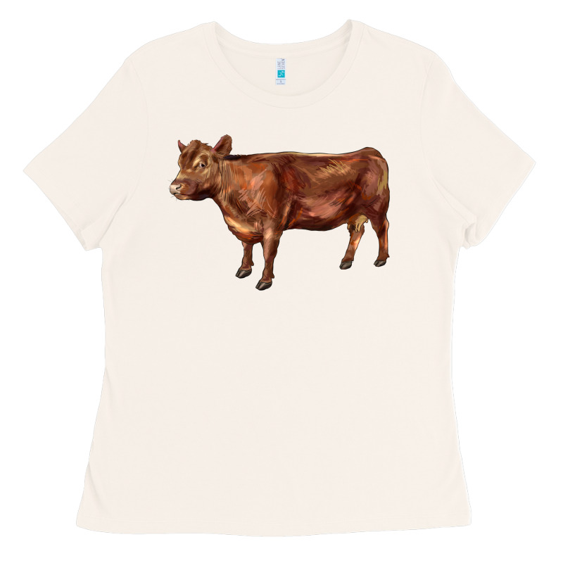 Red Angus Cow Ladies Tee by LillyAllenDesigns | Teevron