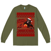 Army Green Merry Christmas Labrador Retriever Long Sleeve Tee - Bettercallsaul