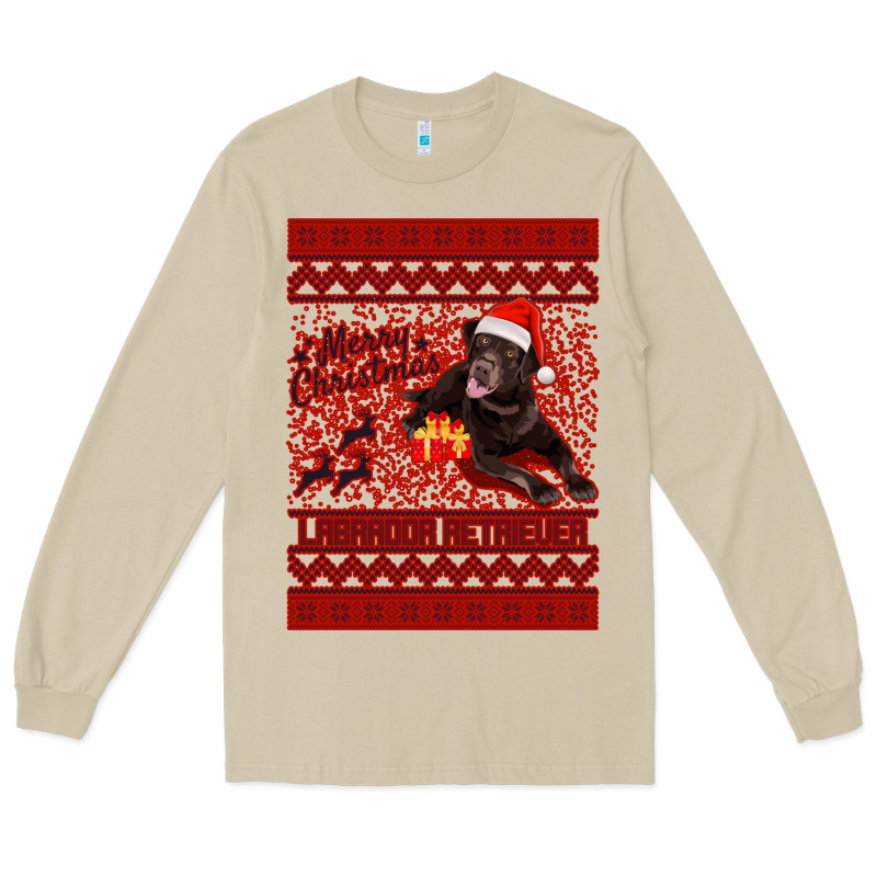 Merry Christmas Labrador Retriever Long Sleeve Tee by Bettercallsaul | Teevron