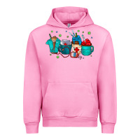 Fuchsia Pink nurse drink coffee Urban Hoodie - CowhideDigitalArt
