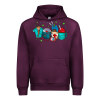 Mauve Wine nurse drink coffee Urban Hoodie - CowhideDigitalArt