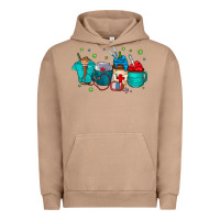 Pigment Burro nurse drink coffee Urban Hoodie - CowhideDigitalArt