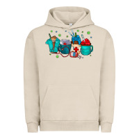 Pigment French Oak nurse drink coffee Urban Hoodie - CowhideDigitalArt