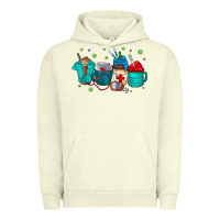 Pigment Pistachio nurse drink coffee Urban Hoodie - CowhideDigitalArt