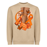 Mushroom Kidney Cancer diva orange ribbon Heavyweight Sweatshirt - NancyCooperArtShop