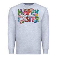 Heather Grey Western Happy Easter Premium Sweatshirt - BundleAndBundleShop