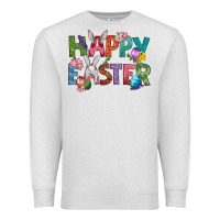 Oatmeal Heather Western Happy Easter Premium Sweatshirt - BundleAndBundleShop