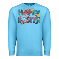 Ocean Blue Western Happy Easter Premium Sweatshirt - BundleAndBundleShop
