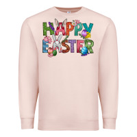 Pale Pink Western Happy Easter Premium Sweatshirt - BundleAndBundleShop