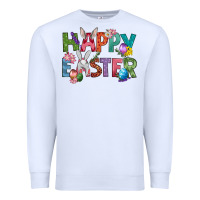 White Western Happy Easter Premium Sweatshirt - BundleAndBundleShop